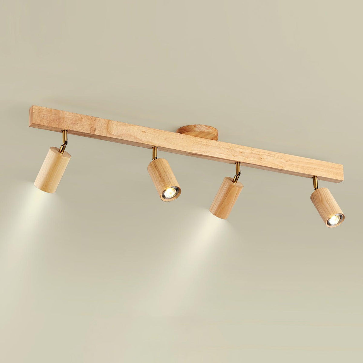 Plafonnier Spot Orientable en Bois