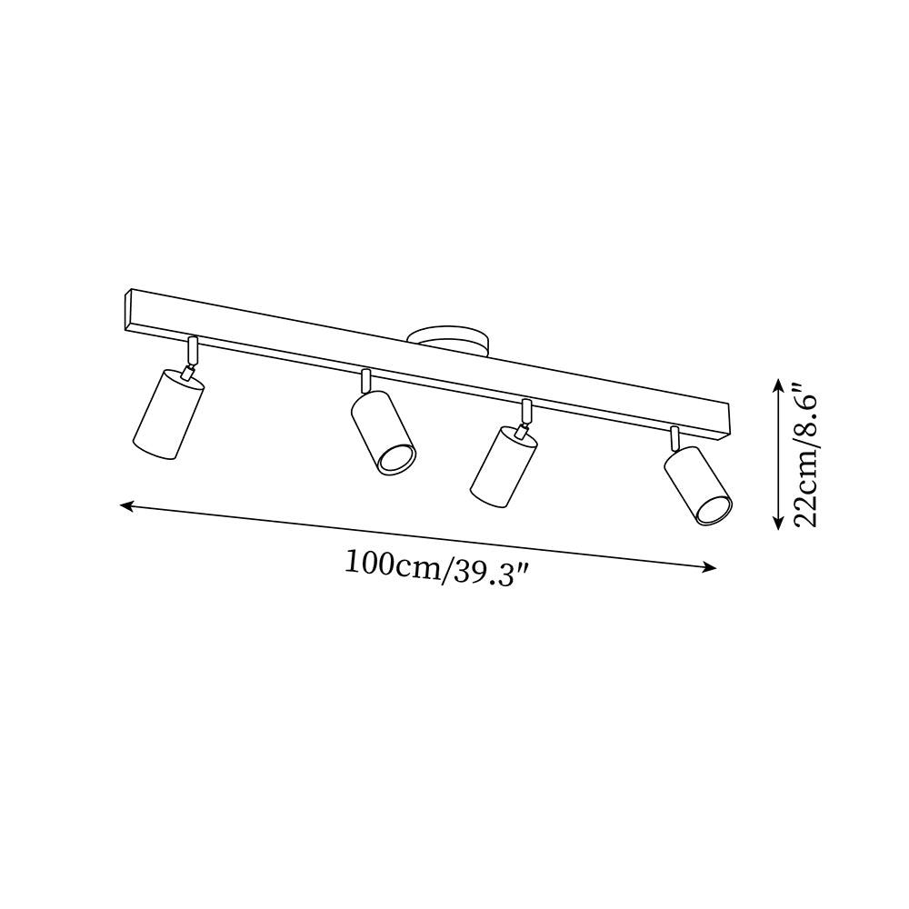 Plafonnier Spot Orientable en Bois