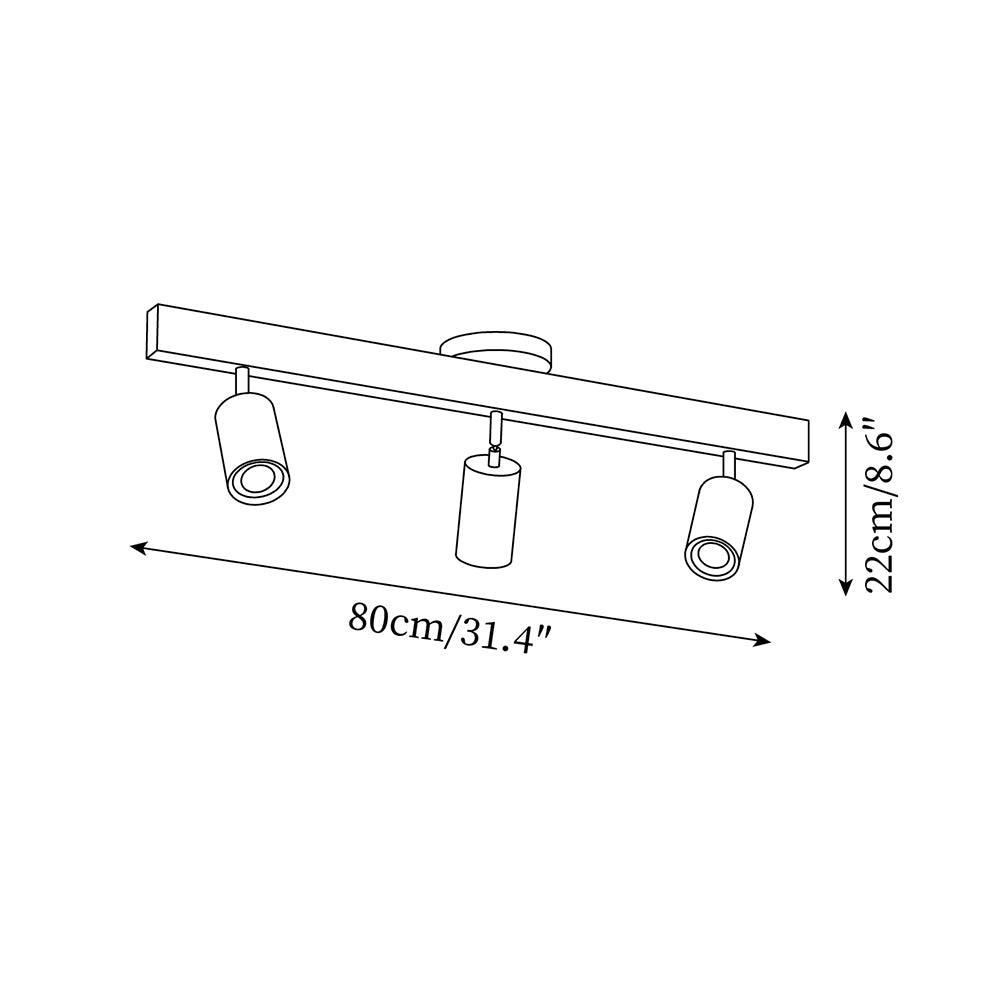 Plafonnier Spot Orientable en Bois