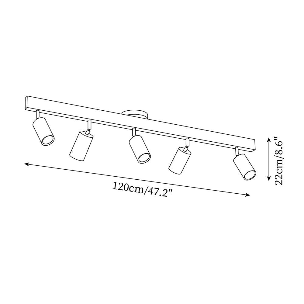 Plafonnier Spot Orientable en Bois