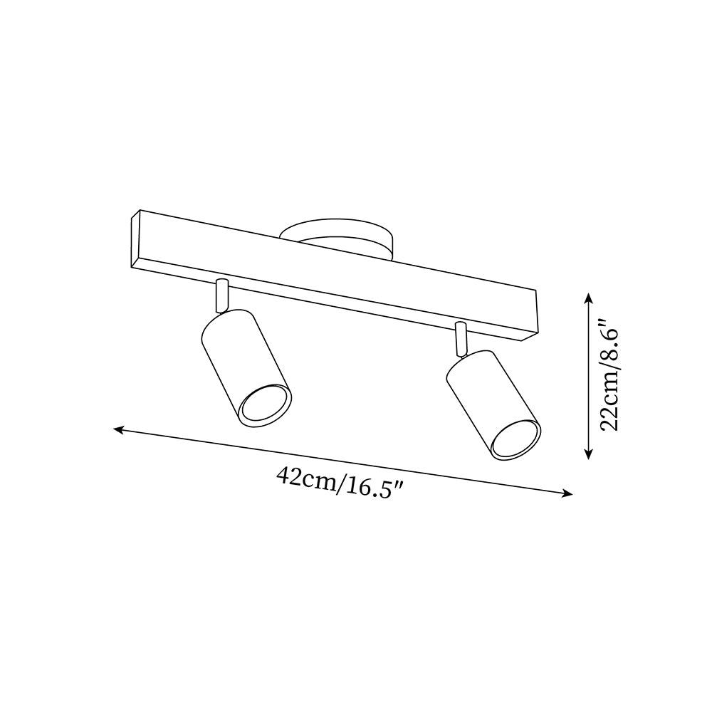 Plafonnier Spot Orientable en Bois