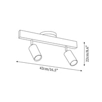 Plafonnier Spot Orientable en Bois