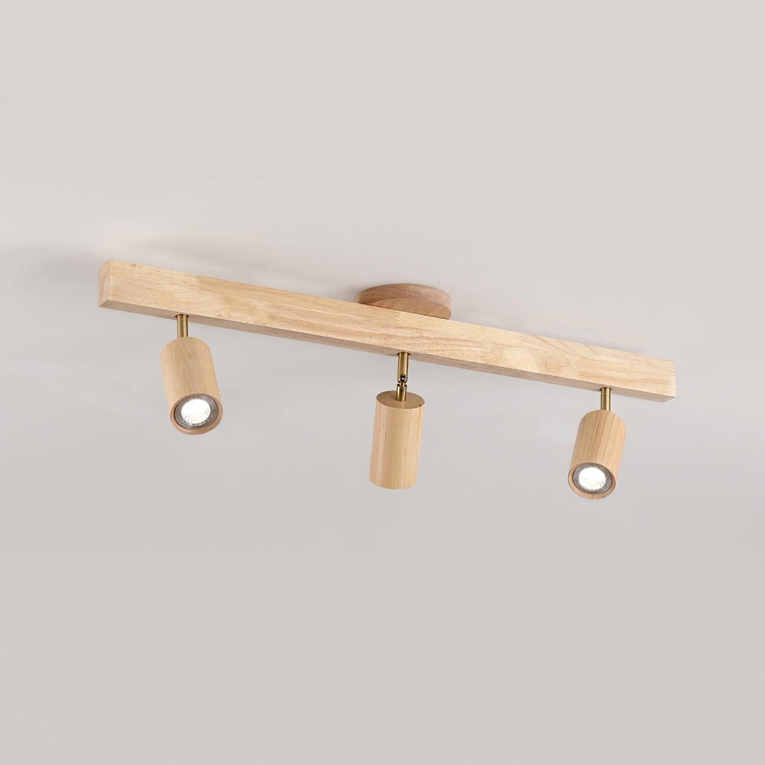 Plafonnier Spot Orientable en Bois