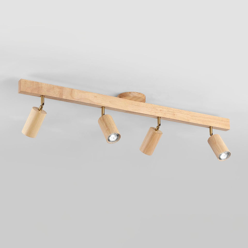 Plafonnier Spot Orientable en Bois