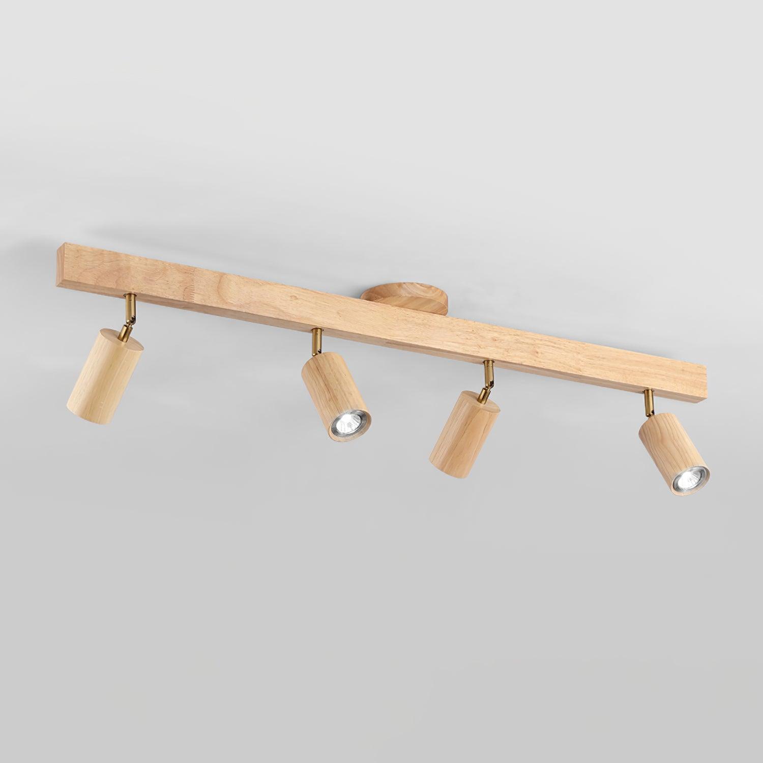 Plafonnier Spot Orientable en Bois