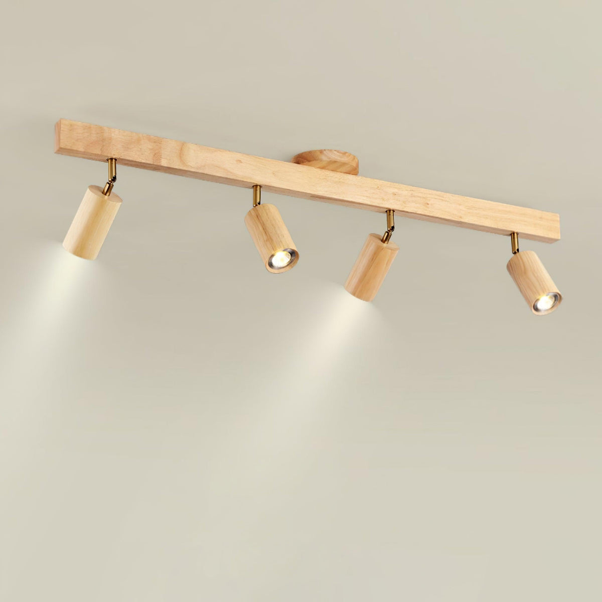 Plafonnier Spot Orientable en Bois