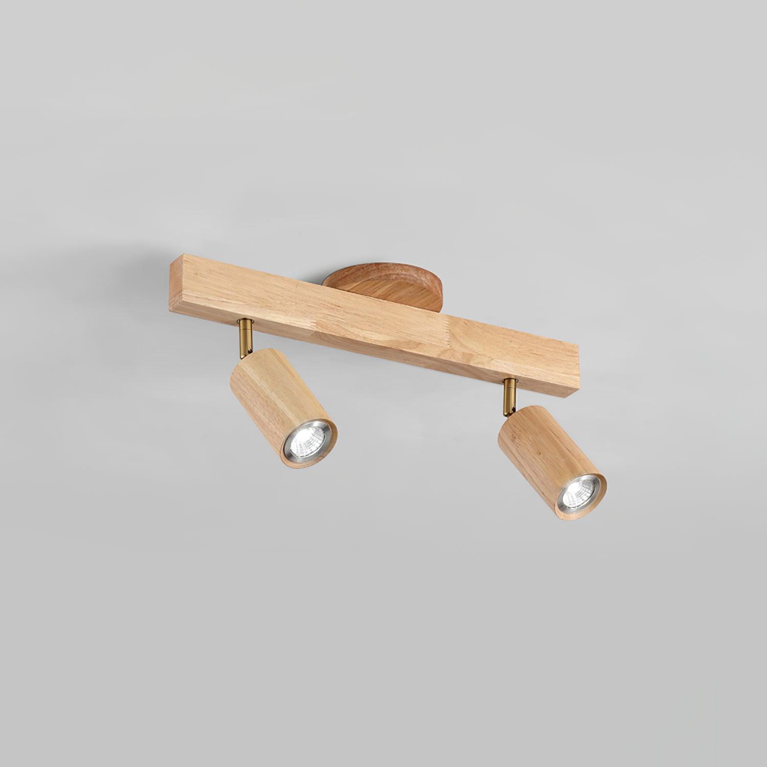 Plafonnier Spot Orientable en Bois