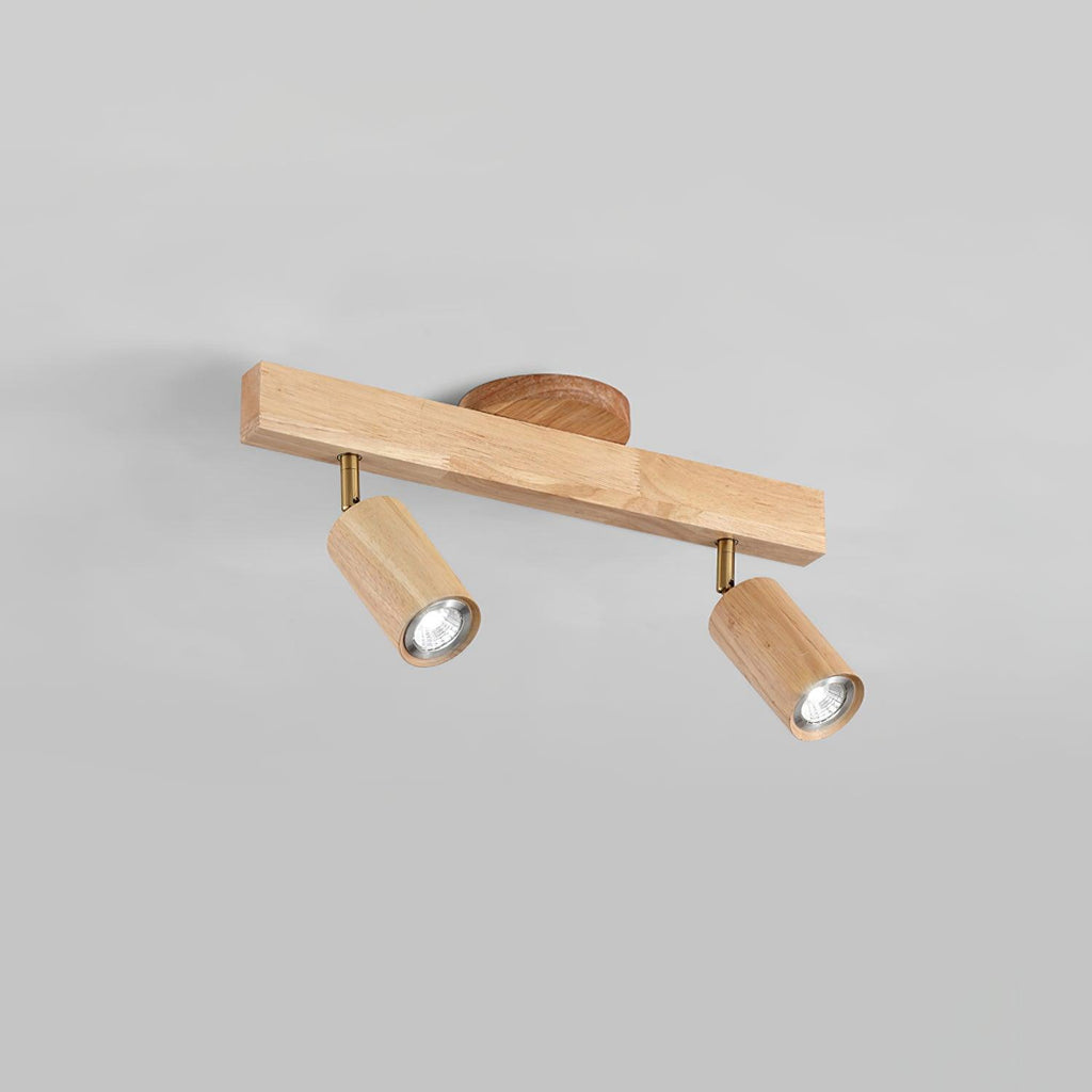 Plafonnier Spot Orientable en Bois
