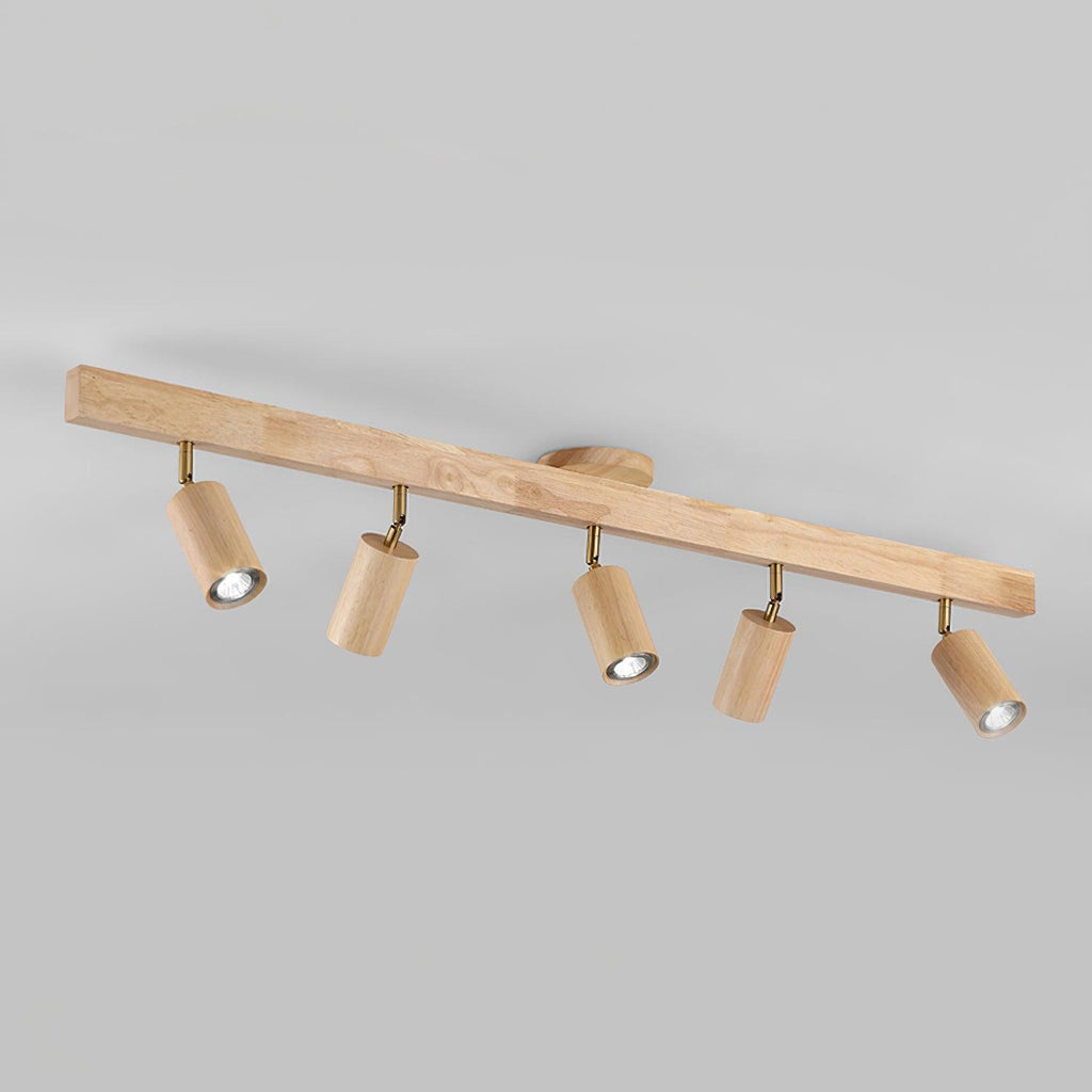 Plafonnier Spot Orientable en Bois