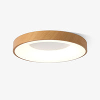 Plafonnier Rond Minimaliste en Bois