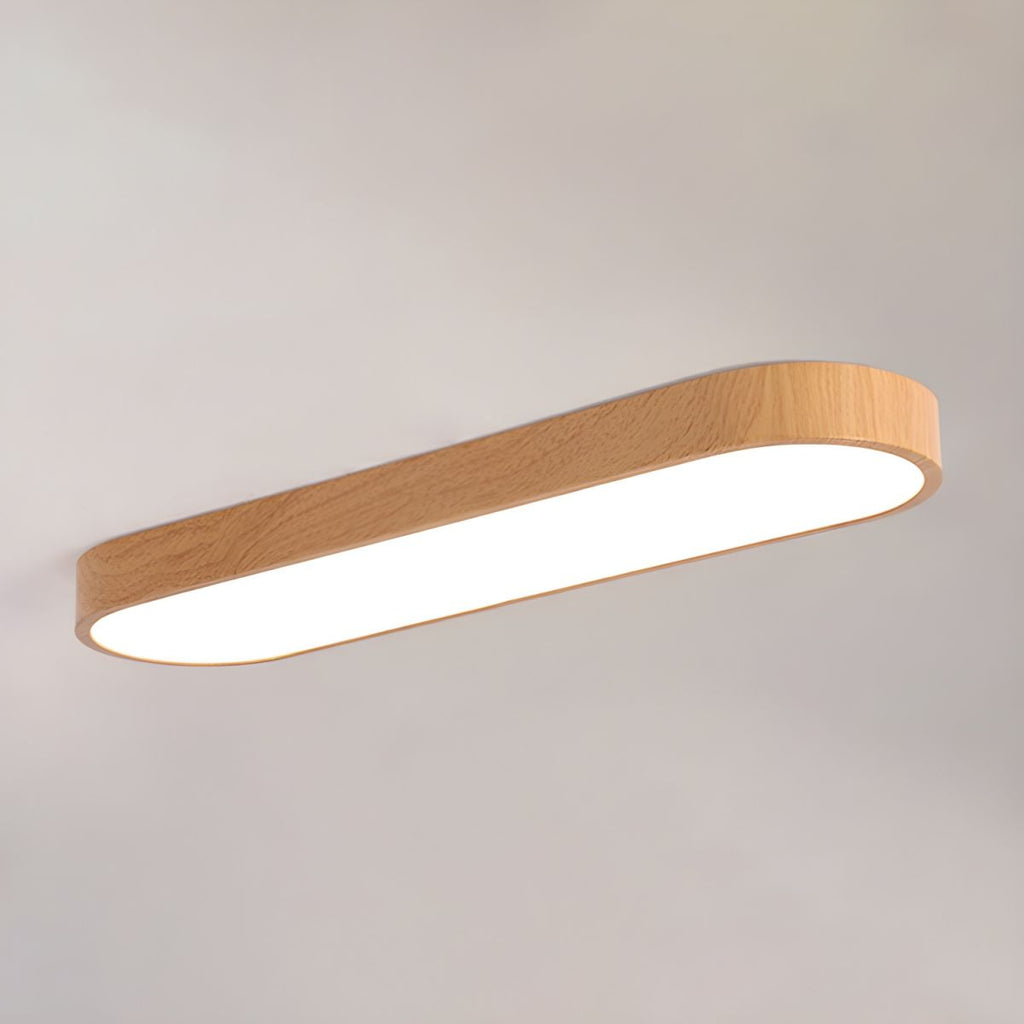 Plafonnier Rond Minimaliste en Bois