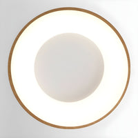 Plafonnier Rond Minimaliste en Bois