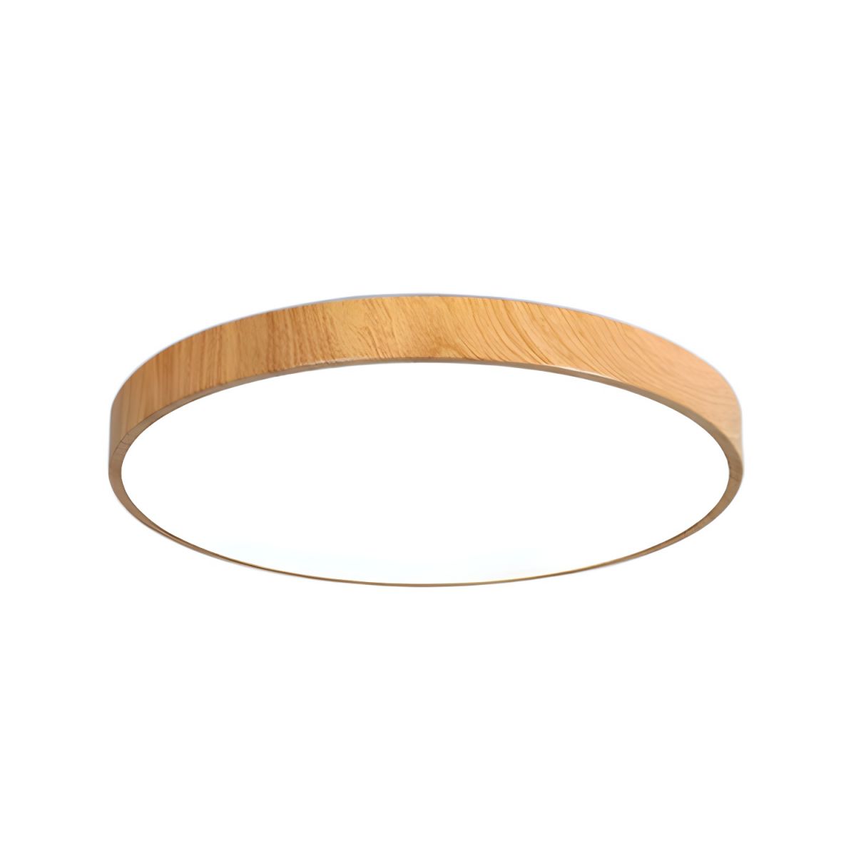 Plafonnier Rond Minimaliste en Bois