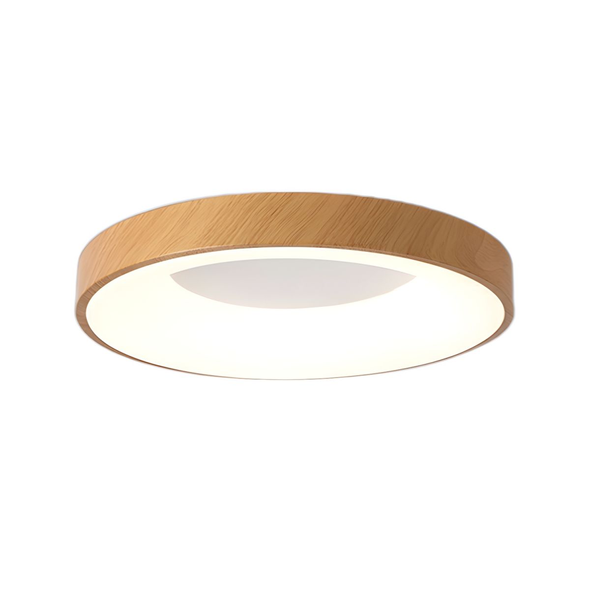 Plafonnier Rond Minimaliste en Bois