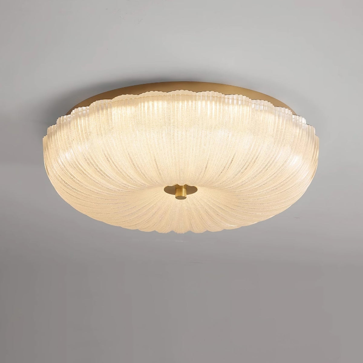 Plafonnier LED en Verre Ondulé