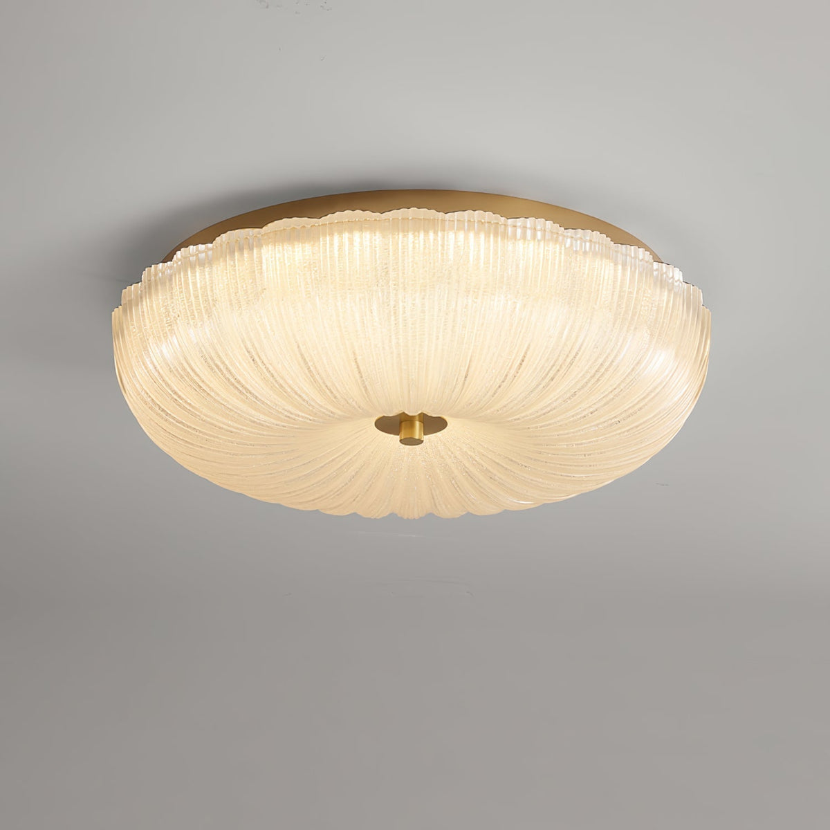Plafonnier LED en Verre Ondulé