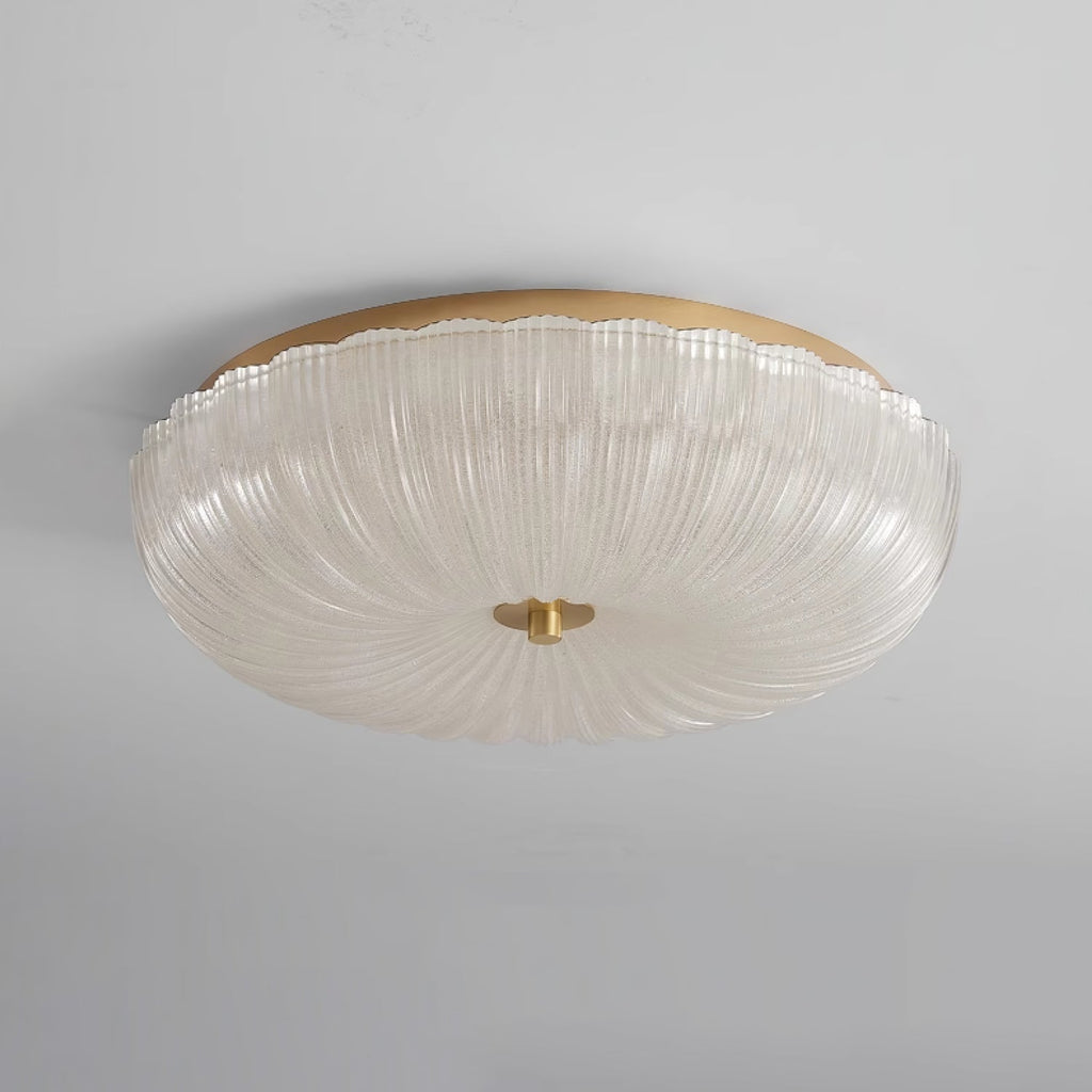 Plafonnier LED en Verre Ondulé