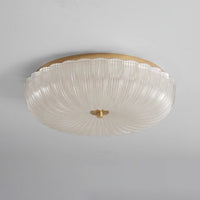 Plafonnier LED en Verre Ondulé
