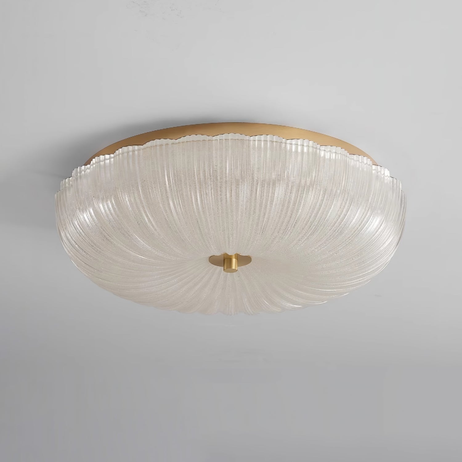 Plafonnier LED en Verre Ondulé