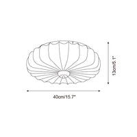 Plafonnier en Tissu Plissé Forme Lotus