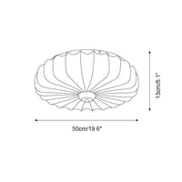 Plafonnier en Tissu Plissé Forme Lotus