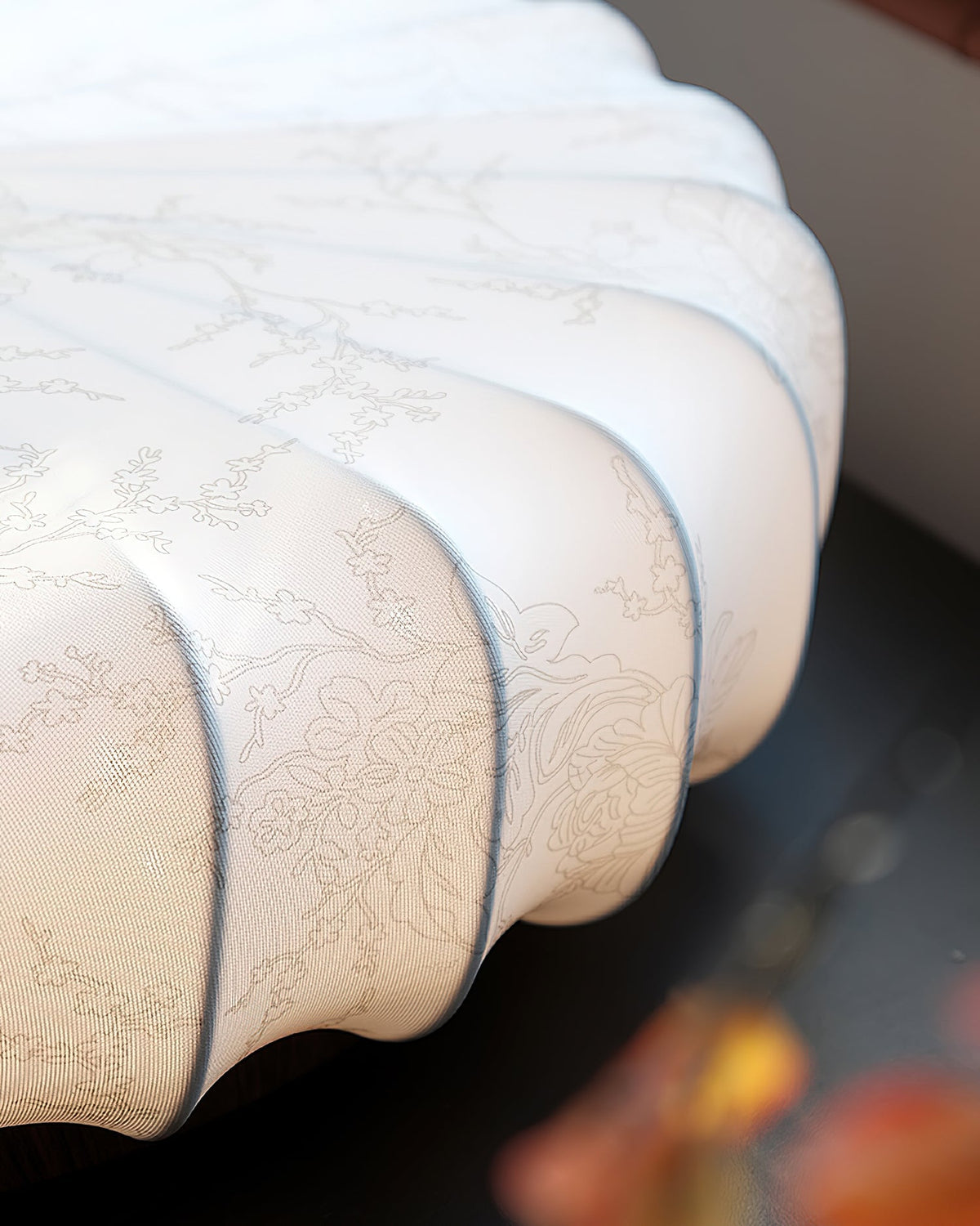 Plafonnier en Tissu Plissé Forme Lotus