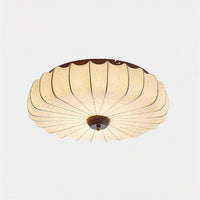 Plafonnier en Tissu Plissé Forme Lotus