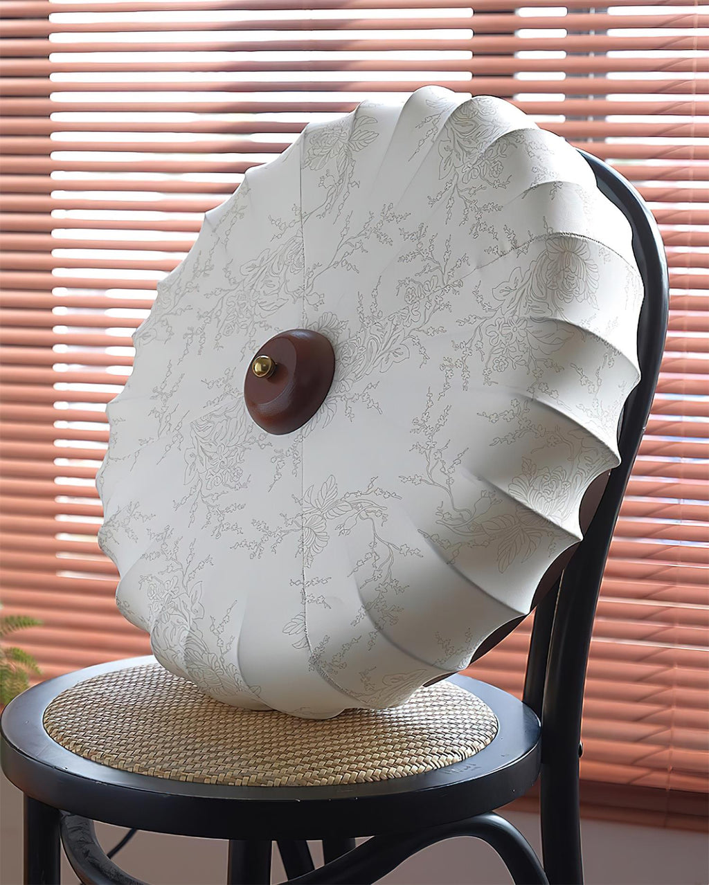 Plafonnier en Tissu Plissé Forme Lotus