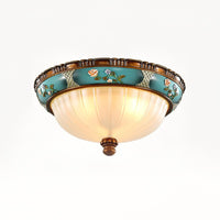 Retro Floral Resin Recessed Ceiling Light