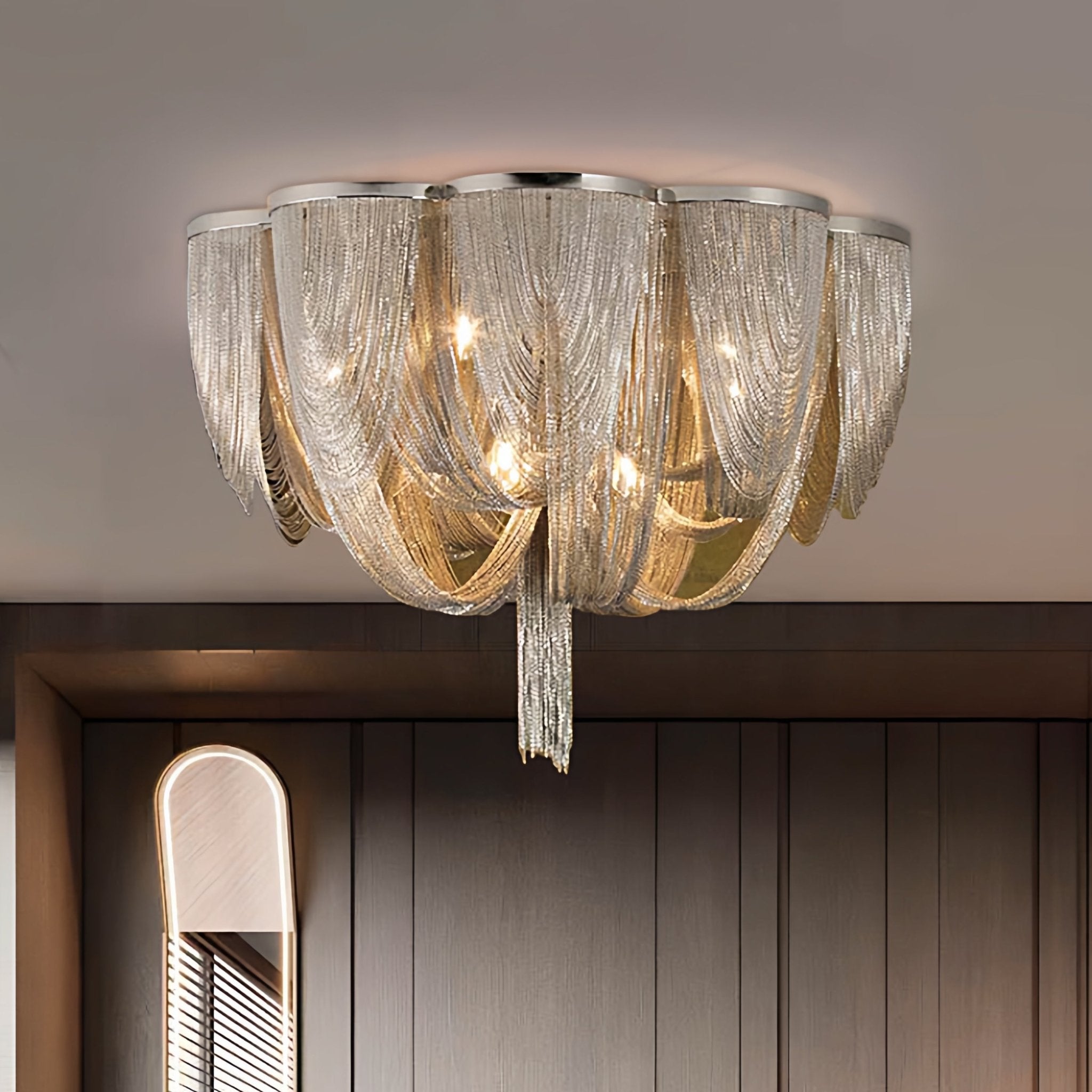 Chain Tassel Ceiling Light