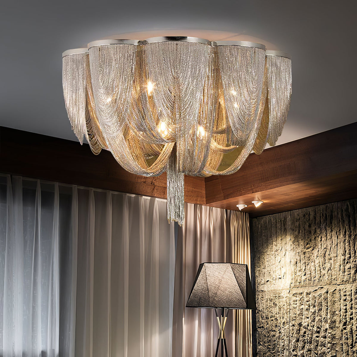 Chain Tassel Ceiling Light