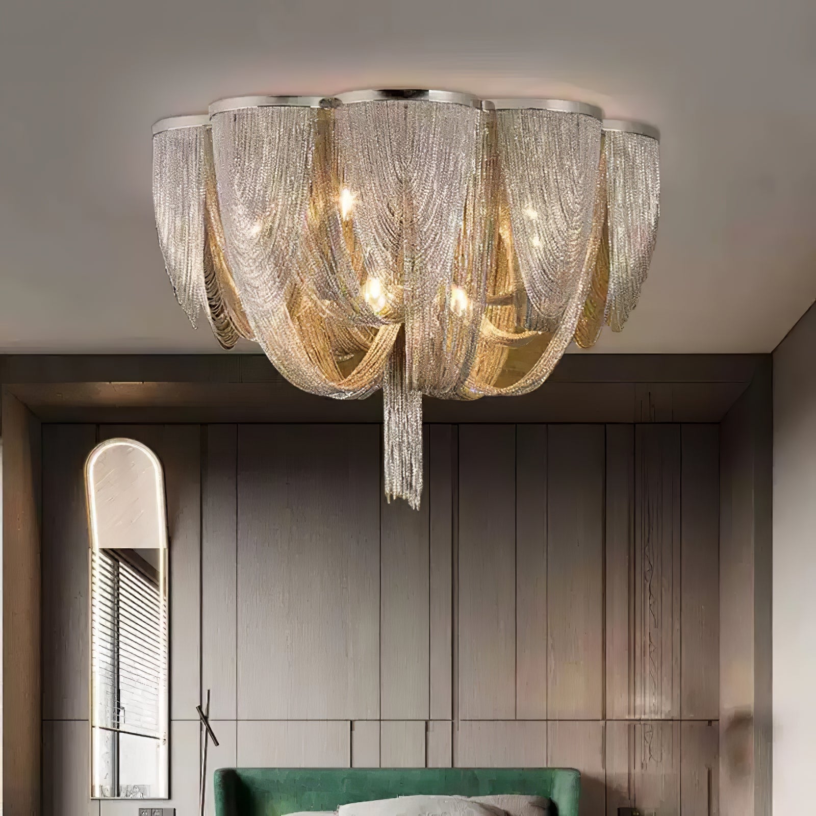Chain Tassel Ceiling Light
