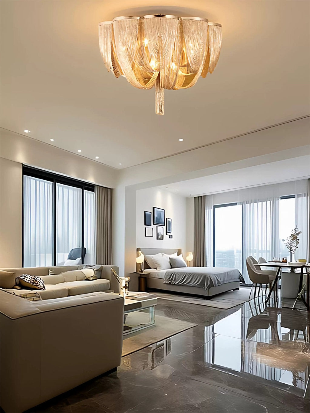Chain Tassel Ceiling Light