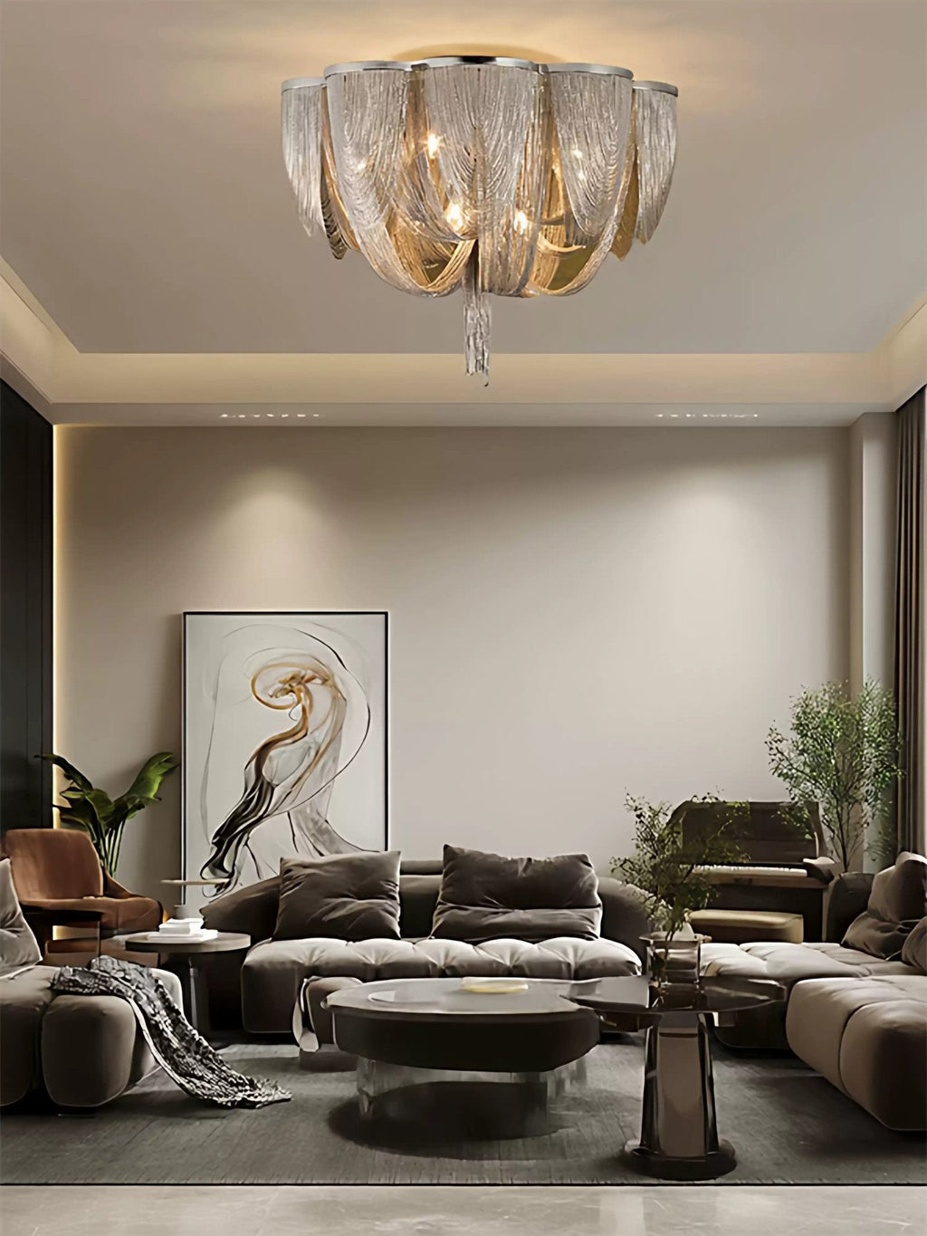 Chain Tassel Ceiling Light