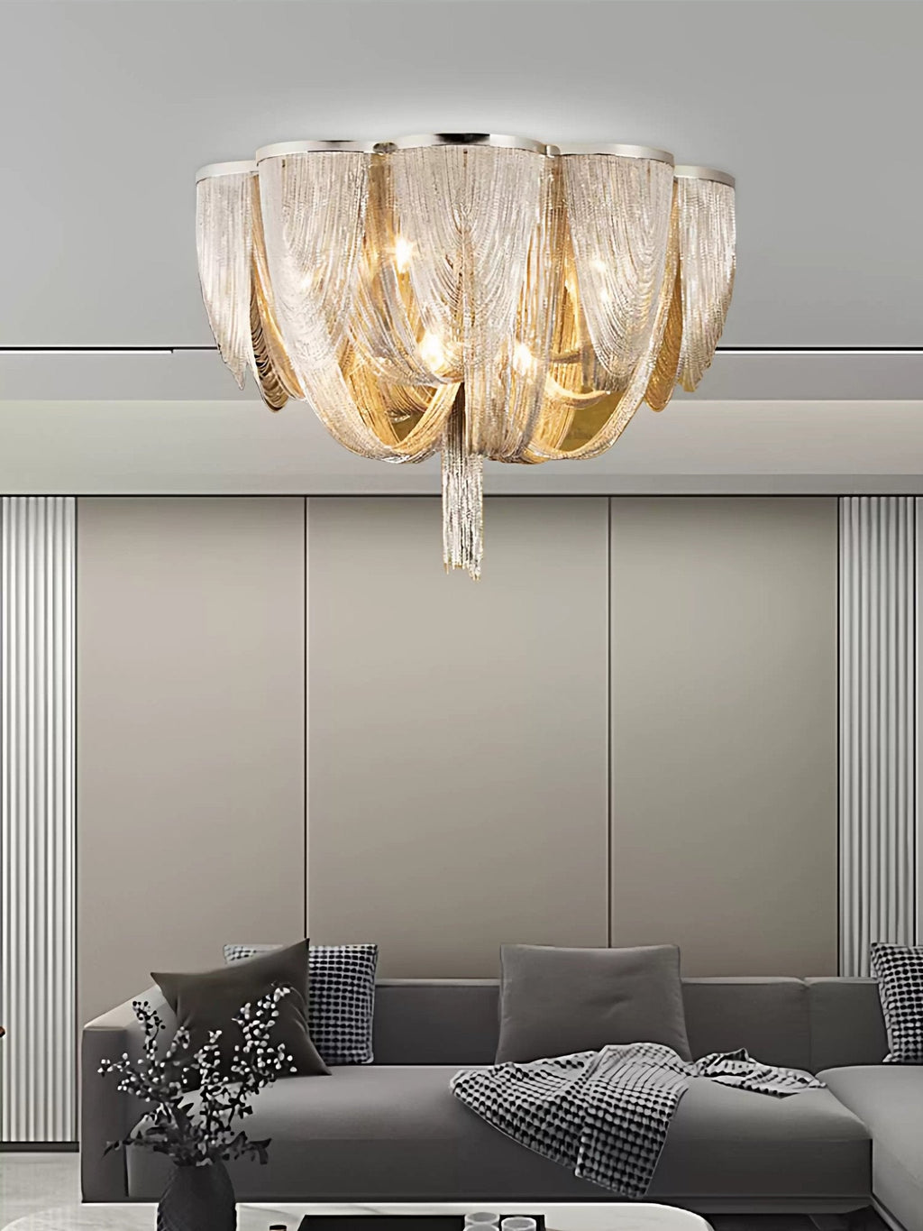 Chain Tassel Ceiling Light