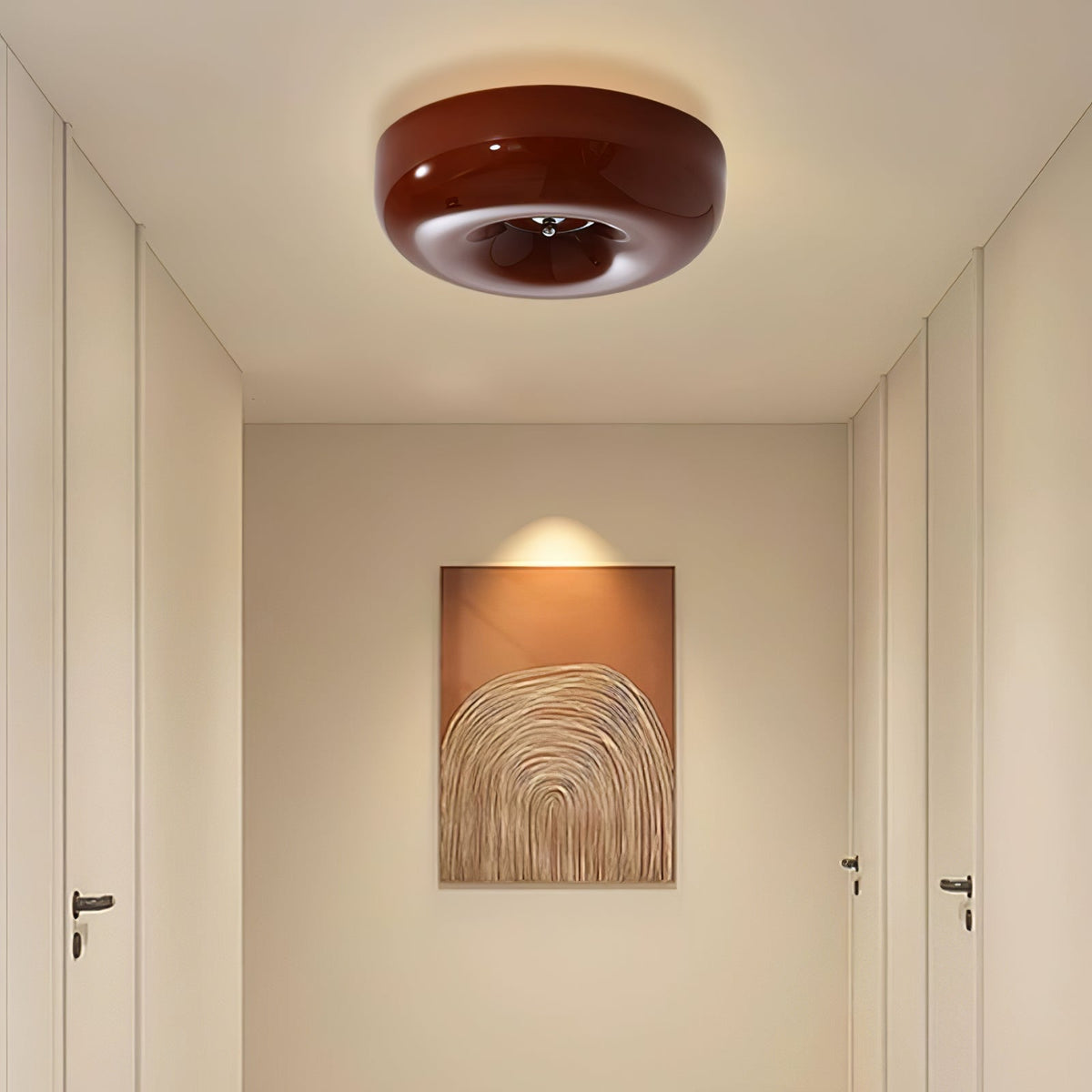 Plafonnier Spirale en Verre Soufflé