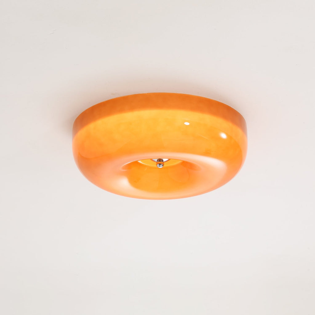 Plafonnier Spirale en Verre Soufflé