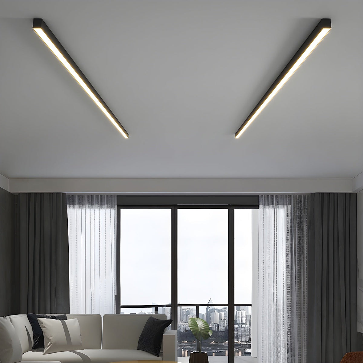 Plafonnier Linéaire Ultra-Fin Minimaliste