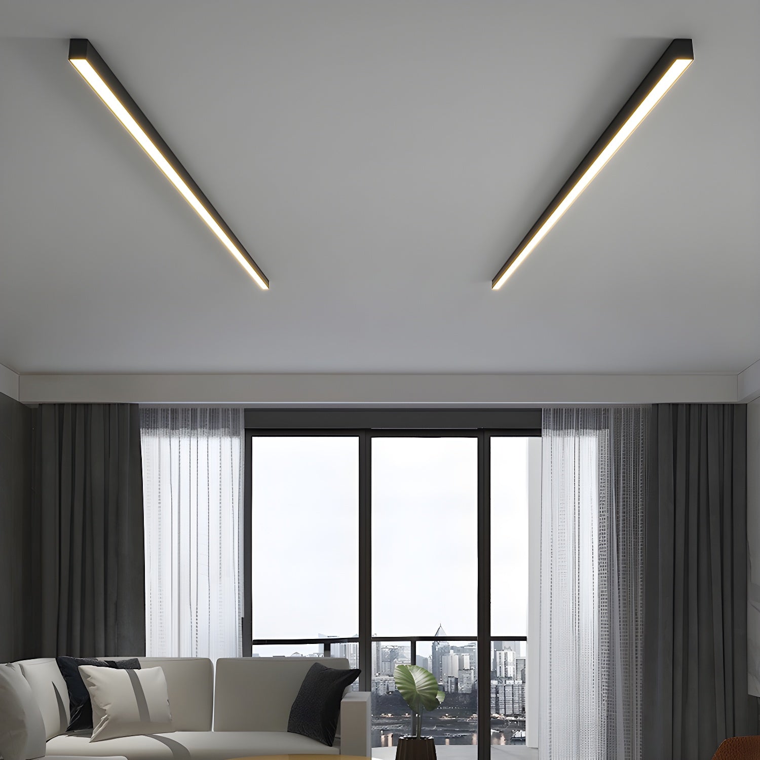 Plafonnier Linéaire Ultra-Fin Minimaliste