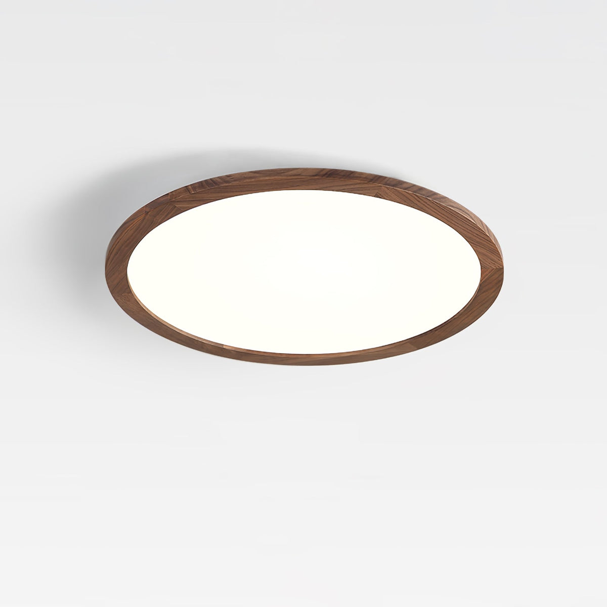 Plafonnier Rond Ultra-Fin Finition Bois