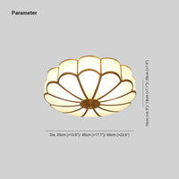 Plafonnier Floral en Verre Dépoli