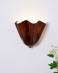 Applique Murale Courbe Sculpturale en Verre