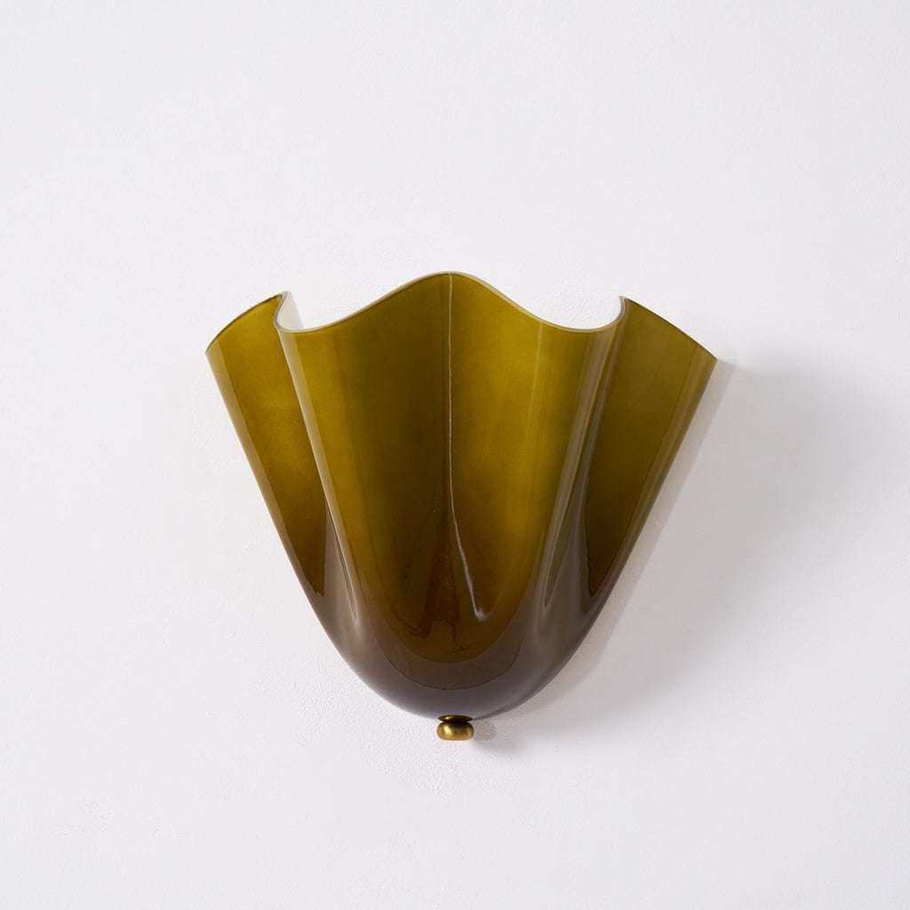 Applique Murale Courbe Sculpturale en Verre