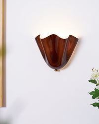 Applique Murale Courbe Sculpturale en Verre
