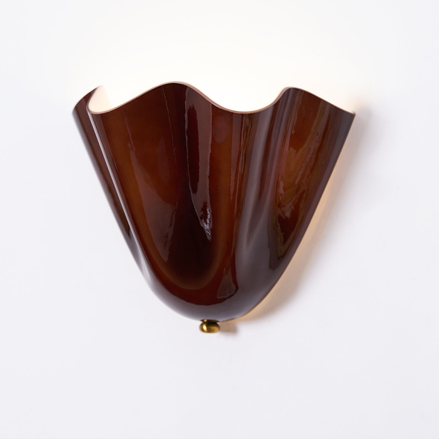 Applique Murale Courbe Sculpturale en Verre