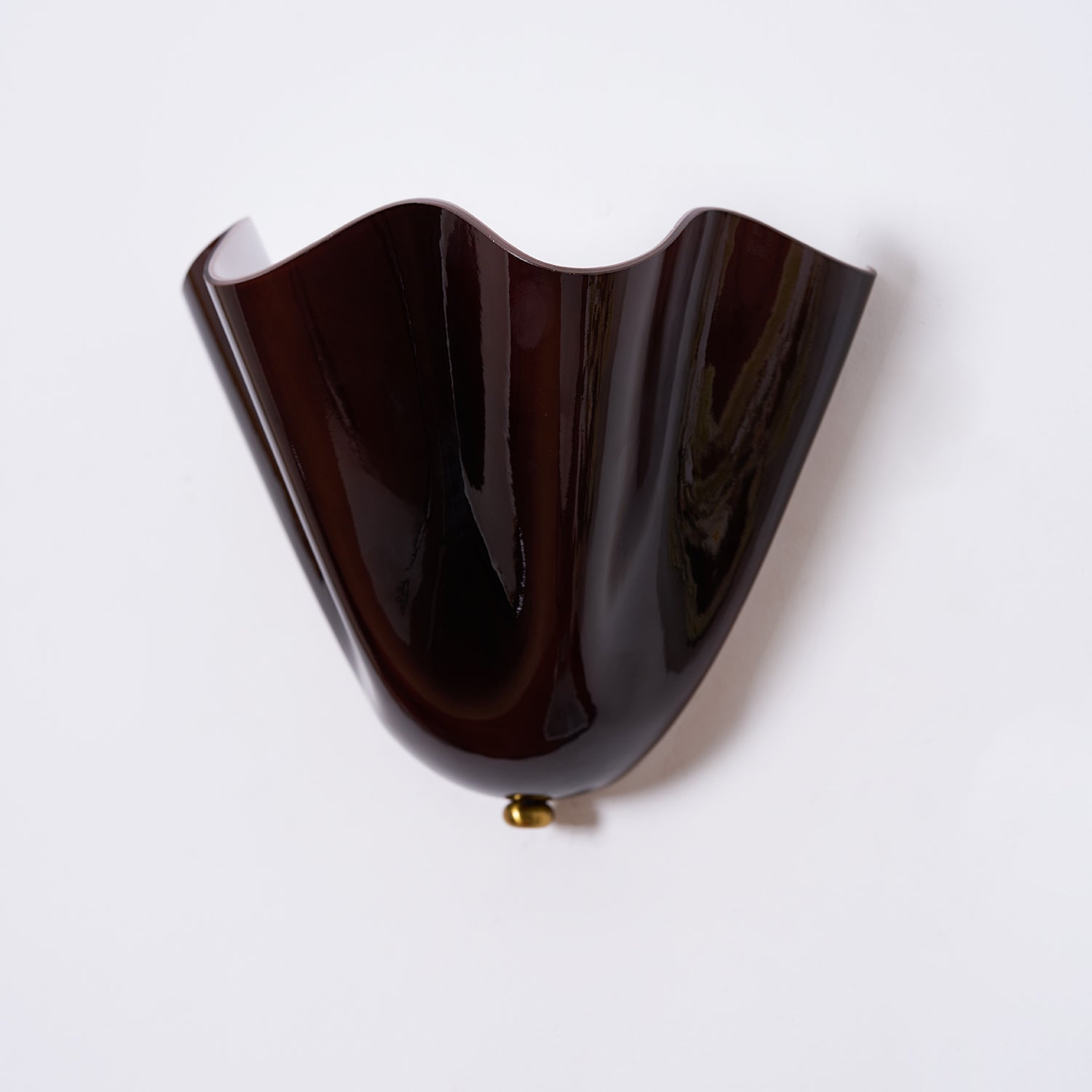 Applique Murale Courbe Sculpturale en Verre