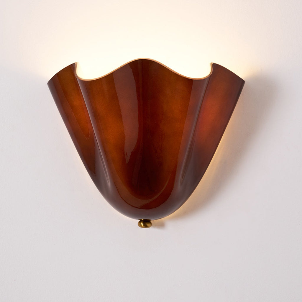 Applique Murale Courbe Sculpturale en Verre