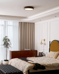Wood Grain Round Ceiling Lamp