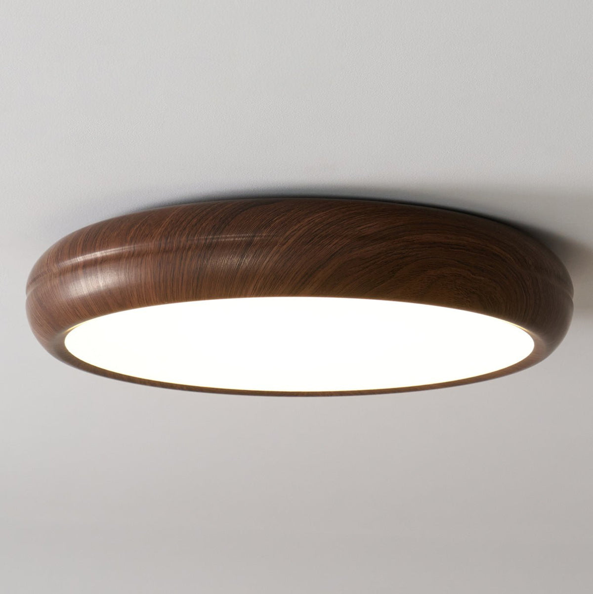 Wood Grain Round Ceiling Lamp