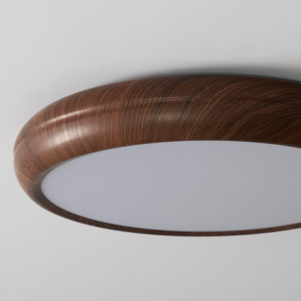 Wood Grain Round Ceiling Lamp